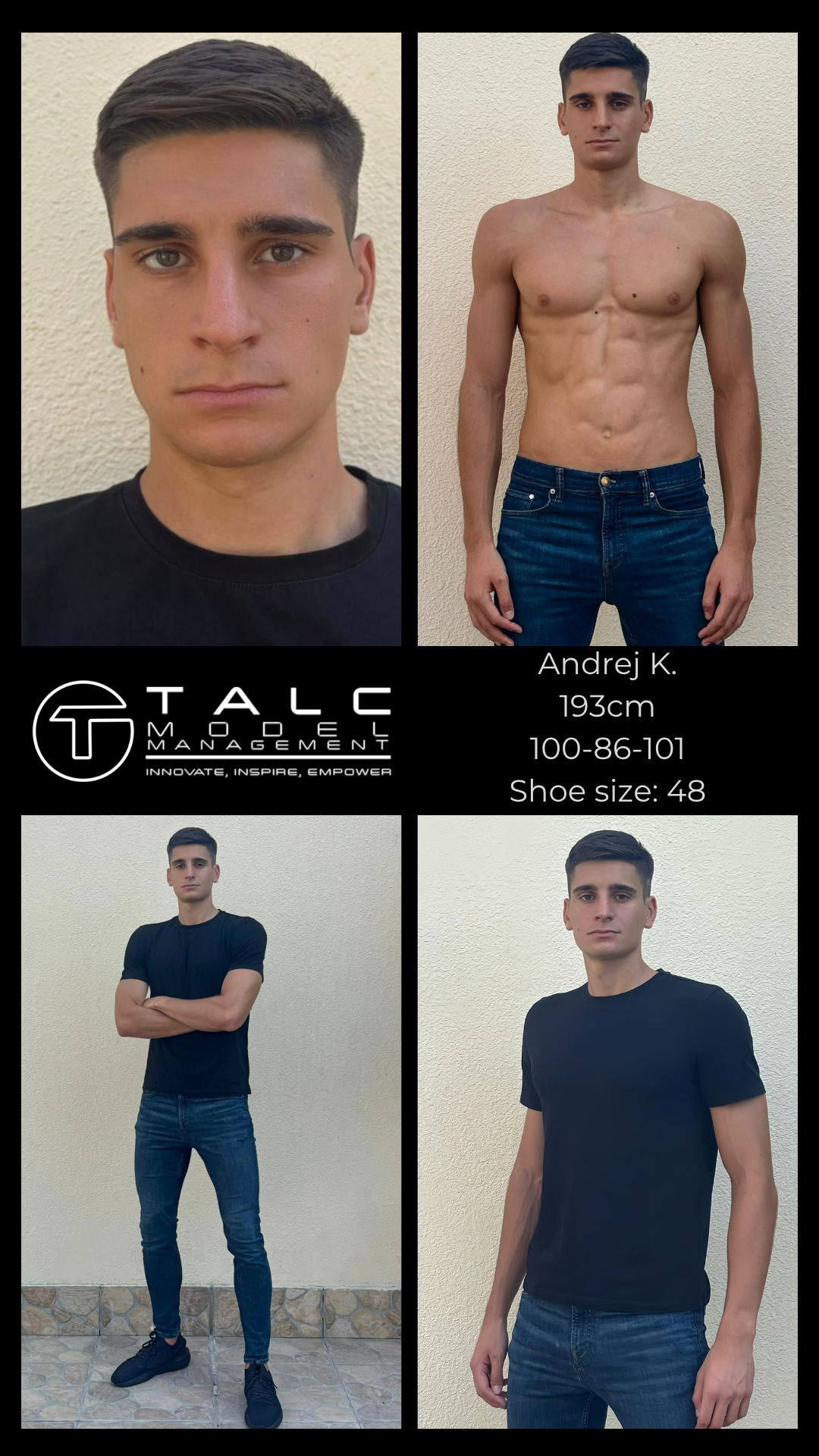 Andrej K-Comp card – Nov 2025 – Talc Model Management